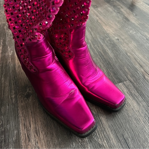 Pink Gem Cowboy Boots - Picture 4 of 8